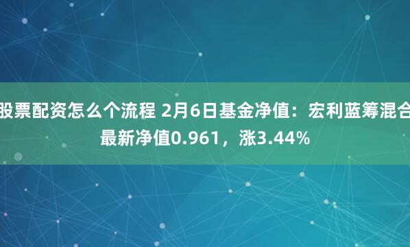 股票配资怎么个流程 2月6日基金净值：宏利蓝筹混合最新净值0.961，涨3.44%